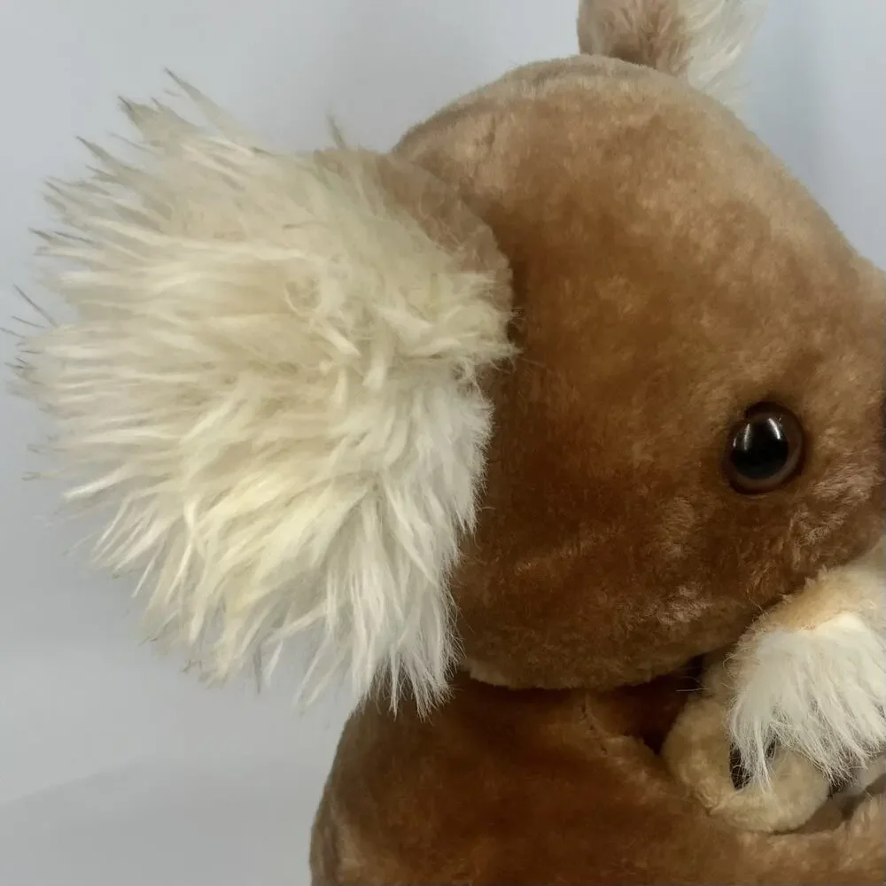Vintage 1980s Koala Bear Mama & Baby Plush Animal California Stuffed Toys 11”